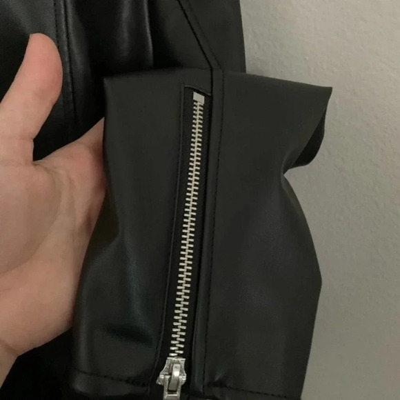 Bar III Faux Leather Buckle Jacket Black - Picture 5 of 8